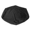 Hexagon Sandbox Cover Water Proof Tarp for Turtle Sandbox, Small Tarp Sandpit Cover with Drawstring, Polyester PVC Pool Cover for Outdoor Garden (55.1X47.2X7.9In) (Black) view 1