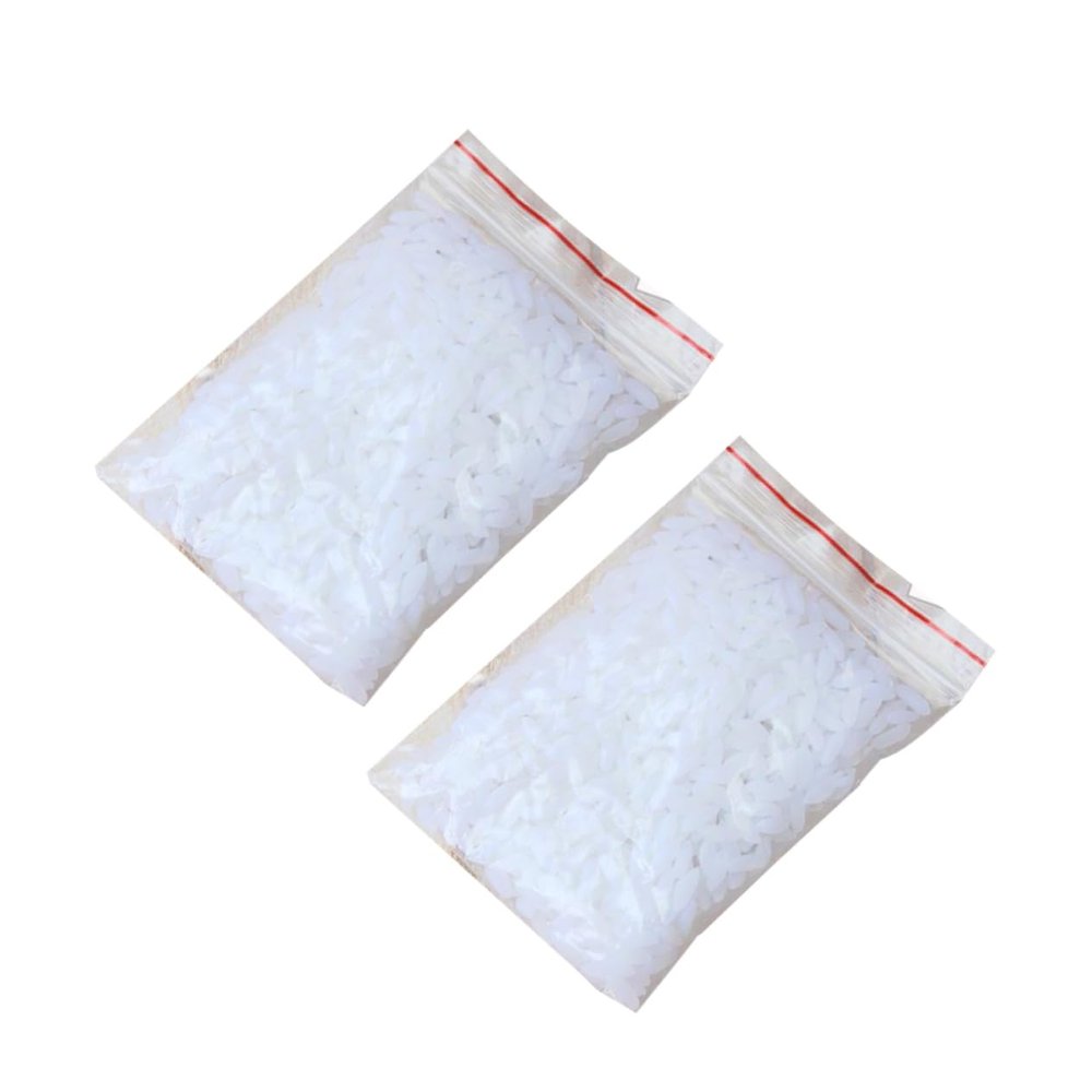 BRIGHTFUFU 2bags Artificial Rice Model Realistic Faux Rice Decoration for Home Bakery Photo Props Approx Each for Teaching and Display Use