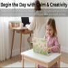 Montessori Toys 4 Year Old Girl Birthday Gifts 11.8" Floral Laptop, Homeschool Essentials, Educational Learning Pretend Play, Toddlers Toys, Customized Flashcards Learning view 3