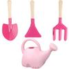BESPORTBLE 4pcs Boys and Girls Gardening Tool Cartoon Flower Watering Can Shovel Wood Handle for Outdoor Planting Gardening Kit for Boys Girls view 1