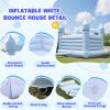 14FT Bounce House - 100% PVC Inflatable Castle for Kids, Easy Setup Outdoor Bouncy House for Parties, Holidays, and Yard Fun (Blue, 14FT) view 4