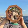 DECHOUS Wooden Kaleidoscope Toy for Kids - Rotating Design Kaleidoscope for Outdoor Fun Inspires Creativity and Imagination Educational for Boys and Girls view 3