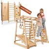 Goodevas Improves 9-in-1 Indoor Climbing Frame for Kids, Montessori Climbing Frame with Slide, Swing, Climbing Wall, Climbing Triangle - Playground for Nursery view 1