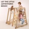 Goodevas Improves 9-in-1 Indoor Climbing Frame for Kids, Montessori Climbing Frame with Slide, Swing, Climbing Wall, Climbing Triangle - Playground for Nursery view 2