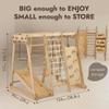 Goodevas Improves 9-in-1 Indoor Climbing Frame for Kids, Montessori Climbing Frame with Slide, Swing, Climbing Wall, Climbing Triangle - Playground for Nursery view 4