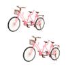KESYOO Mini Cycle Tandem Seater Boys and Girls Bike Bicycle Decoration Doll Seat view 1