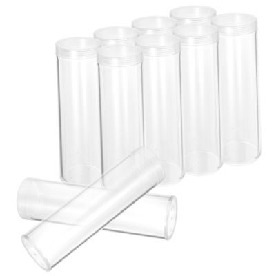 Angoily 10pcs Coin Tubes Plastic Coin Holders for Collectors Storage Containers Half and Quarter Holders for Collection Supplies