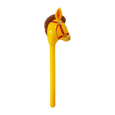 TWTCZOZ Portable Horse Stick Toy for Celebrations, Inflatable Riding Accessory for Children, Yellow