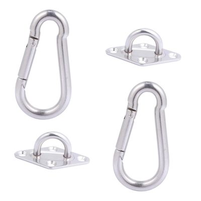 Abaodam 1set Metal Hammock Hook Holder for Use Heavy Duty Swing Carabiner Clips and Easy Replacement for Hanging Chairs and Swings