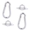 Abaodam 1set Metal Hammock Hook Holder for Use Heavy Duty Swing Carabiner Clips and Easy Replacement for Hanging Chairs and Swings view 1
