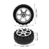 BESPORTBLE DIY Car Accessories 30pcs 4.2cm Diameter Plastic Wheels Boys and Girls Toy Replacement view 2
