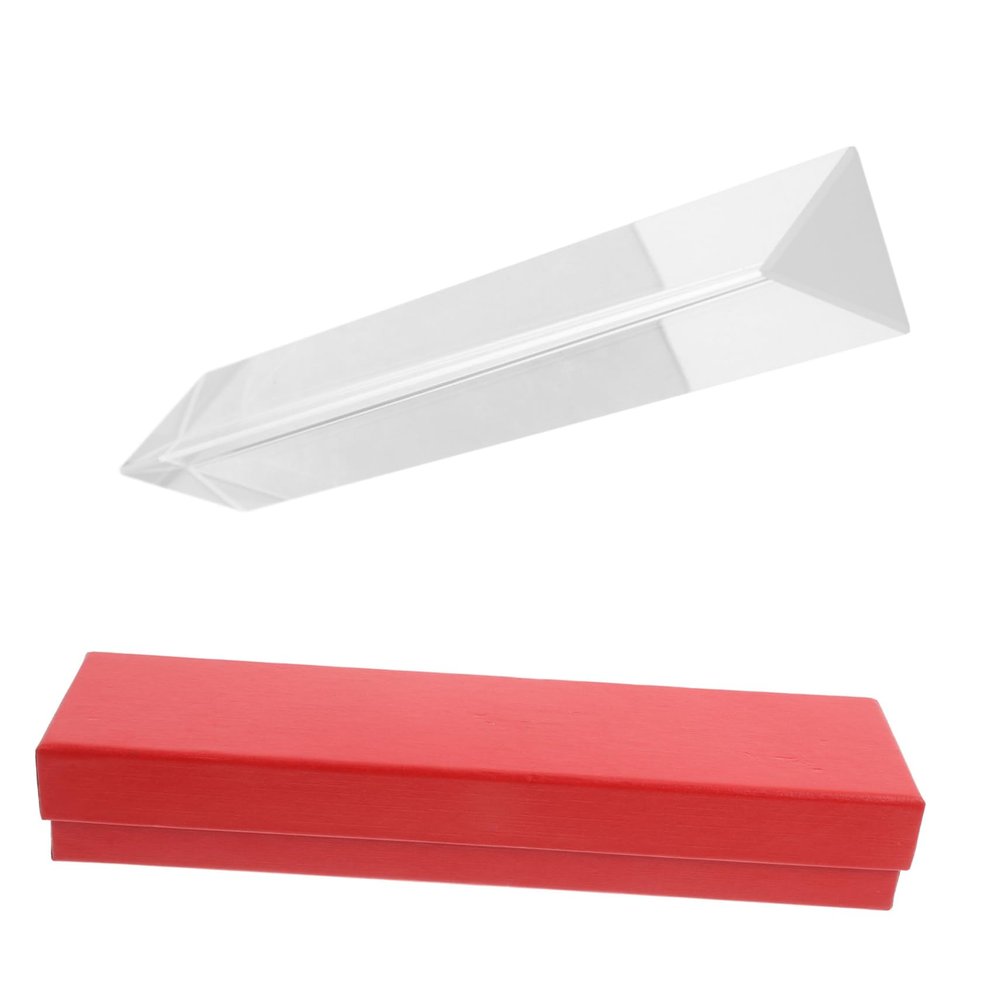 BESTOYARD Crystal Optical Prism for Light Refraction and Photography Crystal Triangular Prism for Physics Experiments Box Packaging