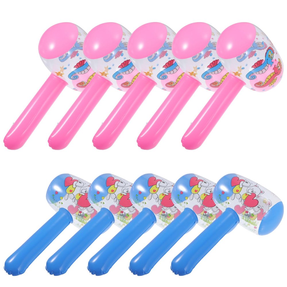 CORHAD 12Pcs Inflatable Hammer with Bell Fun Cartoon Party Props for Birthday Celebrations Pool Parties and Themed Events Lightweight and
