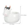 Homoyoyo Cartoon Animal Shaped Ceramic Bowls for Boys and Girls 4-Piece Set Storage Holder Dishwasher Safe Breakfast and Snack Bowls Cute Designs for Children for Mealtime view 2