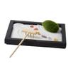 ERINGOGO Zen Garden Table Decoration with Simulation Moss and Sand Rake Miniature Landscape for Desktop Meditation and Calming Desk Decor Present for Home Office view 1