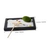 ERINGOGO Zen Garden Table Decoration with Simulation Moss and Sand Rake Miniature Landscape for Desktop Meditation and Calming Desk Decor Present for Home Office view 2