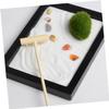 ERINGOGO Zen Garden Table Decoration with Simulation Moss and Sand Rake Miniature Landscape for Desktop Meditation and Calming Desk Decor Present for Home Office view 3