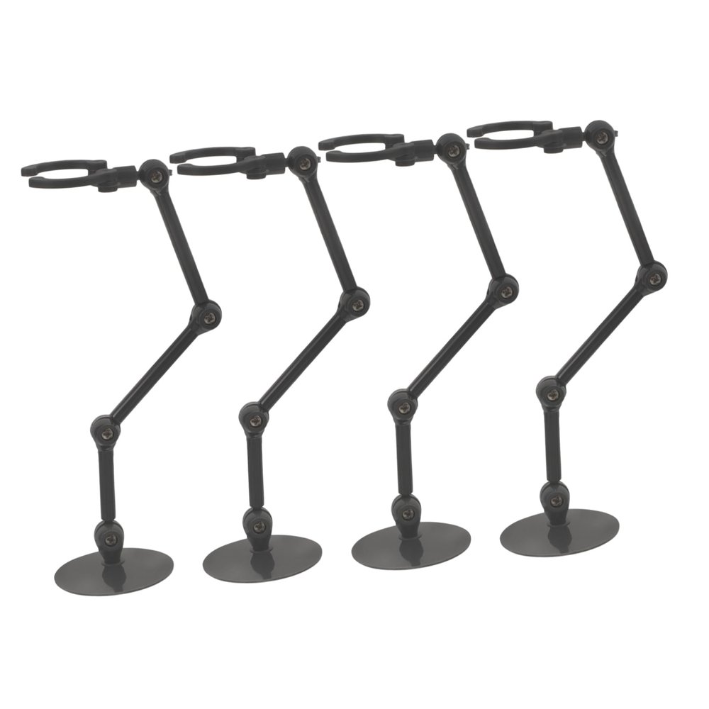 ERINGOGO 4PCS Adjustable Action Figure Stand Set Model Display Rack for Dolls Compatible Figures Desktop Display Holder for Collectibles