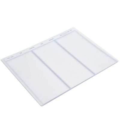 Fydun 10Pcs Stamp Album, Page Sheets Universal 9 Holes for Standard Clear Stamps Collection Book (Transparent 3 Lines)