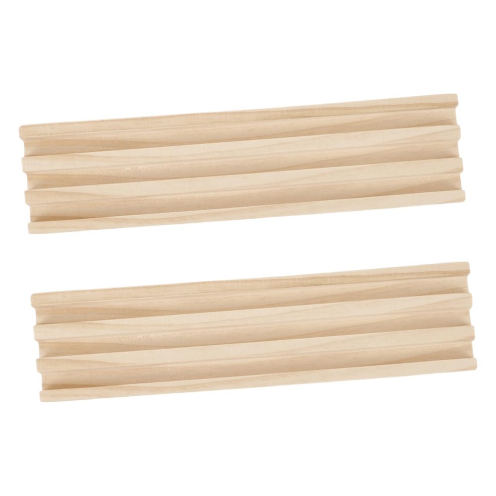BESPORTBLE 2pcs Elevate Your Domino Experience Sturdy Wood Domino Bases Card Trays for Holder