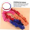 Abaodam 1Pc Outdoor Elastic Rainbow Rope Stretchy Pull Ring for Four Direction Running Activities School Training Tool for Group Games Design Promotes Coordination view 3