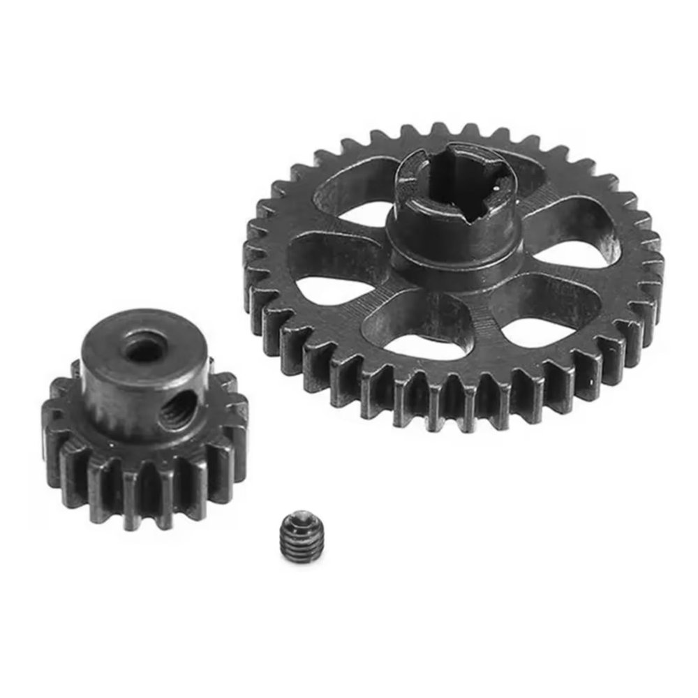 MIXVZARF RC Upgrade Accessories for Wltoys A949 A959 A969 A979 K929 1/18 Metal 38T Reduction Gear and 17T Motor Pinion Gear RC Car Upgrade Parts Accessories