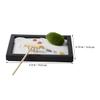 CORHAD Stone Zen Garden Table Decor Desktop Meditation Garden Zen Sand Table Rake Miniature Landscape for Office view 2