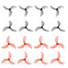 16 PCS RC Propeller Gemfan 45mm 3-Blade Propeller Props with 1.5mm Shaft Hole for RC FPV Whoop Drone Freestyle Quadcopter 8CW 8CCW(4 Pairs Grey+4 Pairs Pink) view 1