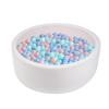 Foam Ball Pit, 35.4"x 11.8" Ball Pits for Toddlers, Soft Round Kiddie Baby Ball Pool for Kids, Ideal Gift for Babies Indoor Outdoor Game, Balls not Included - White view 1