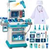 Doctor Kit for Toddlers 3-5, Pretend Doctors Play Set with Cart, Costume and Stethoscope for Kids Aged 3 4 5, Role Play Medical Toys for Girls Boys, Christmas Birthday Educational Gift for Toddler view 1