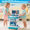 Doctor Kit for Toddlers 3-5, Pretend Doctors Play Set with Cart, Costume and Stethoscope for Kids Aged 3 4 5, Role Play Medical Toys for Girls Boys, Christmas Birthday Educational Gift for Toddler view 3