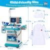 Doctor Kit for Toddlers 3-5, Pretend Doctors Play Set with Cart, Costume and Stethoscope for Kids Aged 3 4 5, Role Play Medical Toys for Girls Boys, Christmas Birthday Educational Gift for Toddler view 4