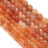 1 Strand Natural Orange Red Stone Bead 4/6/8/10/12mm Round Gemstone Bead For Making DIY Bracelet Necklace,orange Red,10mm(approx 32pcs) view 1