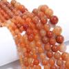 1 Strand Natural Orange Red Stone Bead 4/6/8/10/12mm Round Gemstone Bead For Making DIY Bracelet Necklace,orange Red,10mm(approx 32pcs) view 2