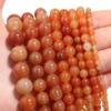 1 Strand Natural Orange Red Stone Bead 4/6/8/10/12mm Round Gemstone Bead For Making DIY Bracelet Necklace,orange Red,10mm(approx 32pcs) view 3