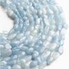 6-8mm Natural Stone Irregular Aquamarine Stone Chips Beads Making DIY Bracelet Necklace 15'' Strands,Aquamarine,6-8mm view 3