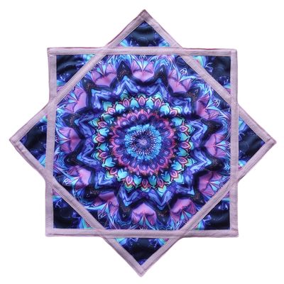 BVCY Flow Star (UV Reactive) Beginners Cloth Spinning Easy to Rotate Juggling and Skill Toy Fingertip Rotating Flow Toy Dapo Star Blue&PinkR05-style3