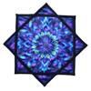 BVCY Flow Star (UV Reactive) Beginners Spinning Juggling and Skill Toy Cloth Easy to Rotate Fingertip Rotating Dapo Star Blue&Mandala&Flower (R05-Style4) view 1