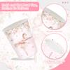 120PCS Ballerina Party Supplies for Girls Dancing Themed 1st 2nd Birthday Party Decorations Cute Pink Ballet Tutu Babyshower Tableware Set Paper Plates Napkins Cups Set for 20 Guests view 4