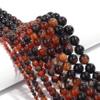 1 String Natural Agates Stone Beads 4/6/8/10/12mm Round Bead For Making DIY Bracelet Necklace Supplies,Red Agates,4mm(approx 57pcs) view 2
