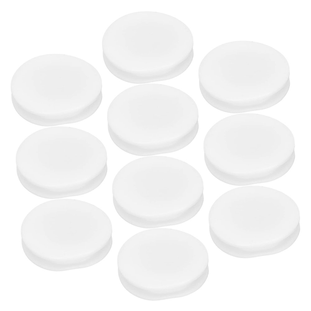 ABOOFAN 40pcs Piggy Bank Bottom Stoppers Round Money Box Plug Covers Plastic Closure Caps for Savings Box Replacement Stoppers for Safe Money Storage
