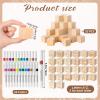 Aisharery 117 Pcs Baby Shower Blocks to Decorate Game Kit Includes 52 Wooden Blocks 24 Markers 1 Game Sign 40 Templates to Paint (Kraft) view 3