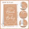 Aisharery 117 Pcs Baby Shower Blocks to Decorate Game Kit Includes 52 Wooden Blocks 24 Markers 1 Game Sign 40 Templates to Paint (Kraft) view 4