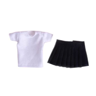 1/12 Scale Doll T Shirt with Short Skirt Doll Clothes Accessory Soft Handmade