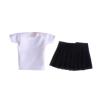 1/12 Scale Doll T Shirt with Short Skirt Doll Clothes Accessory Soft Handmade view 1