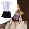 1/12 Scale Doll T Shirt with Short Skirt Doll Clothes Accessory Soft Handmade view 2
