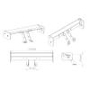 Aluminium Alloy Rear Spoiler Body Tail Wing for 1/10 Scale RC On Road Touring Drift Racing Car Tamiya Kyosho Toy Parts(155MM) view 2