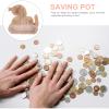 Abaodam Boy Girl's Wooden Snake Piggy Bank Adorable Money Box for Teaching Financial Responsibility Birthday for Boys and Girls view 3