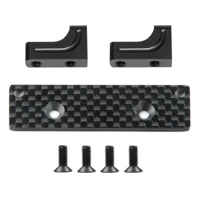 Black Servo Mount Carbon Fiber + Alloy Servo Fixed Bracket Fit for Axial Capra 1.9 UTB AXI03004 1:10 RC Crawler Cars Parts