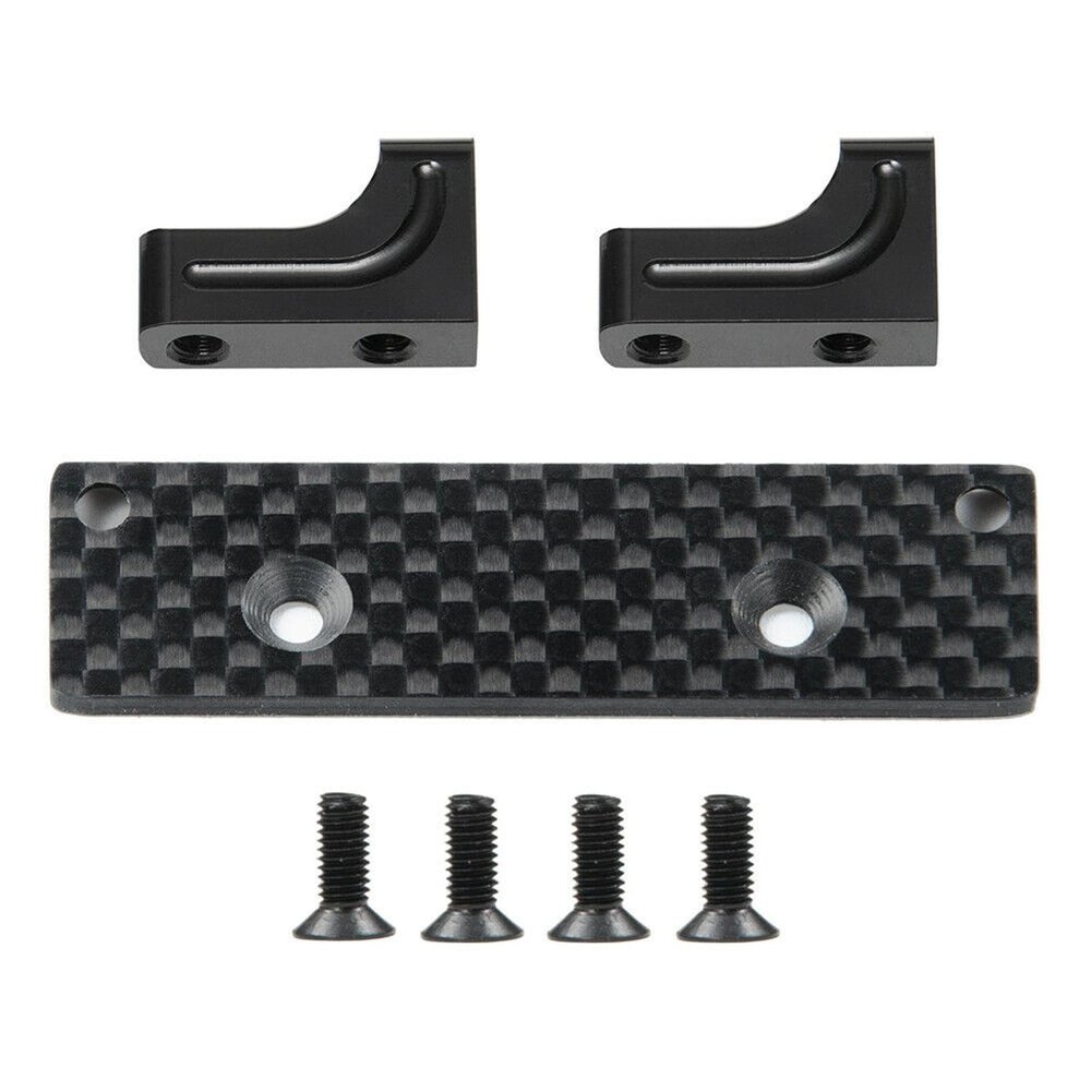 Black Servo Mount Carbon Fiber + Alloy Servo Fixed Bracket Fit for Axial Capra 1.9 UTB AXI03004 1:10 RC Crawler Cars Parts